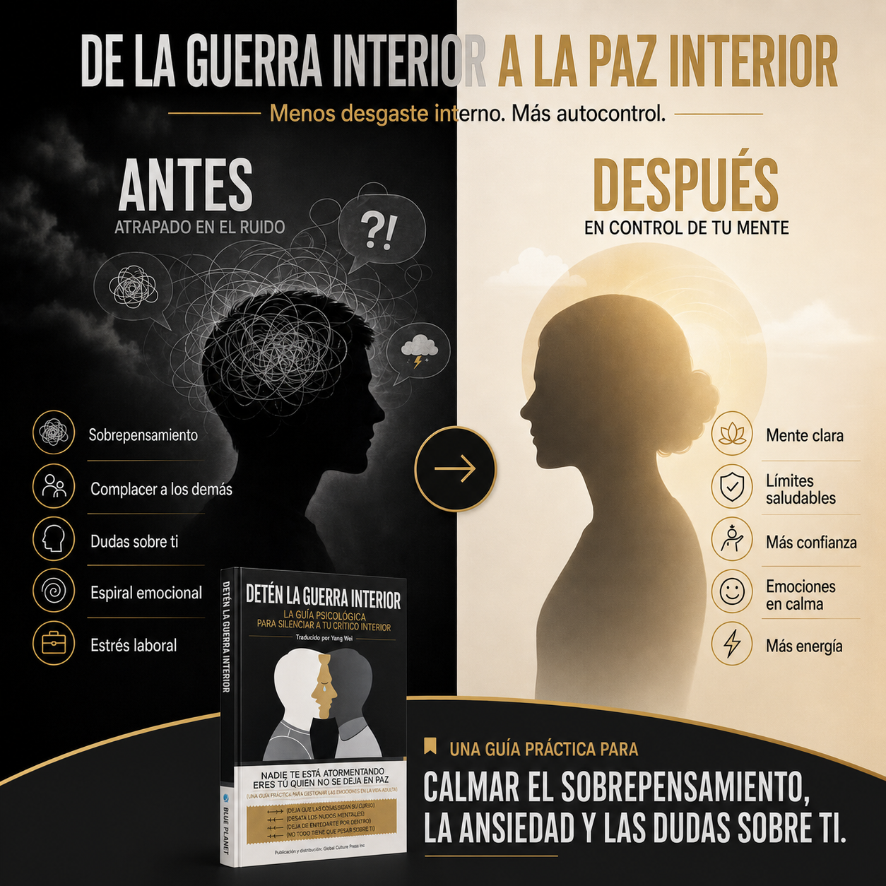 DETENGA LA GUERRA INTERIOR (libro en rústica/libro electrónico)